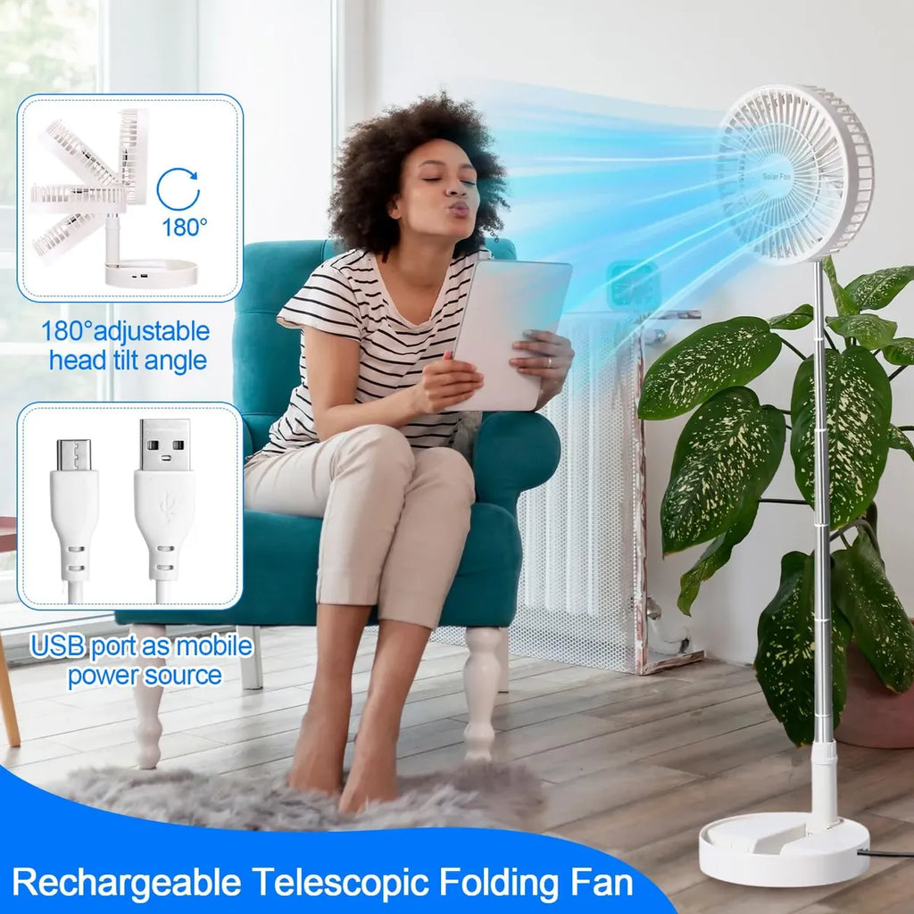 Ventilador Solar Plegable Con panel