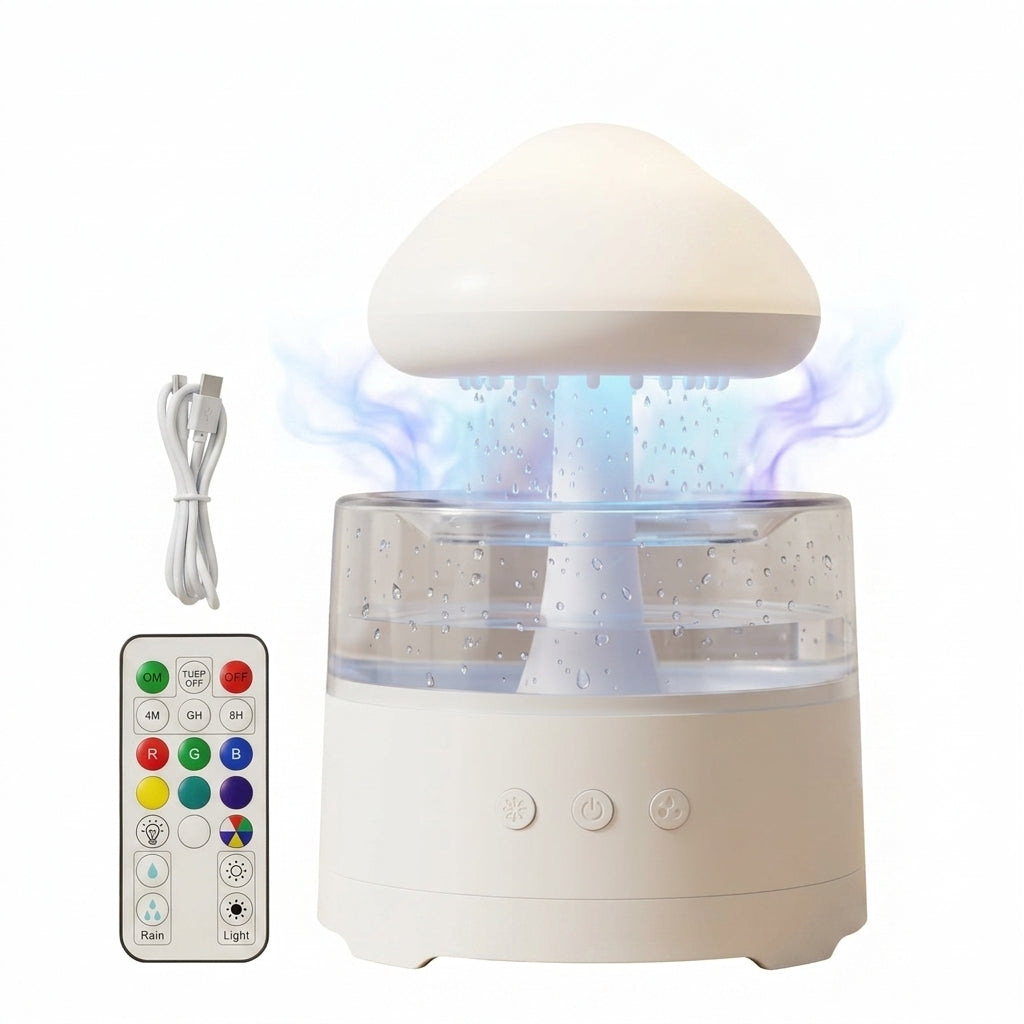 Lámpara Difusora de Aromas con Efecto Nube y Lluvia